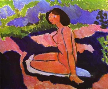  fauvismo Lienzo - Un fauvismo desnudo sentado